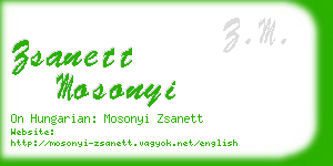 zsanett mosonyi business card